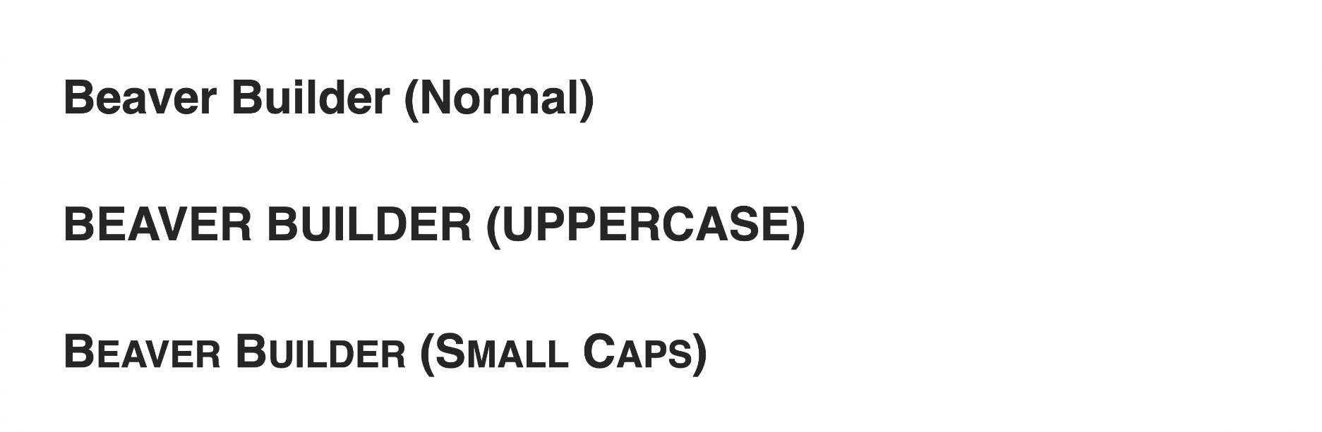 Typography Small Caps comparison