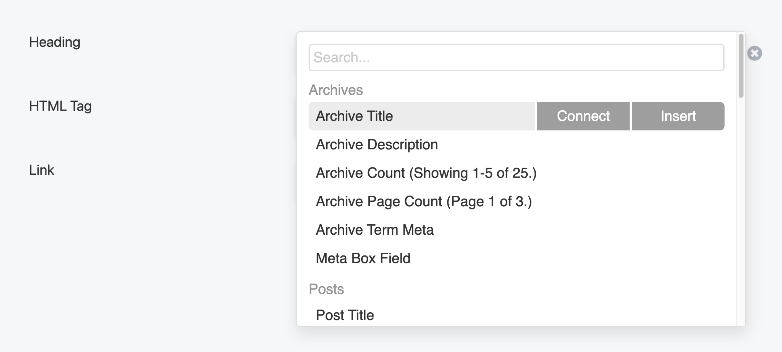 Add Field Connections