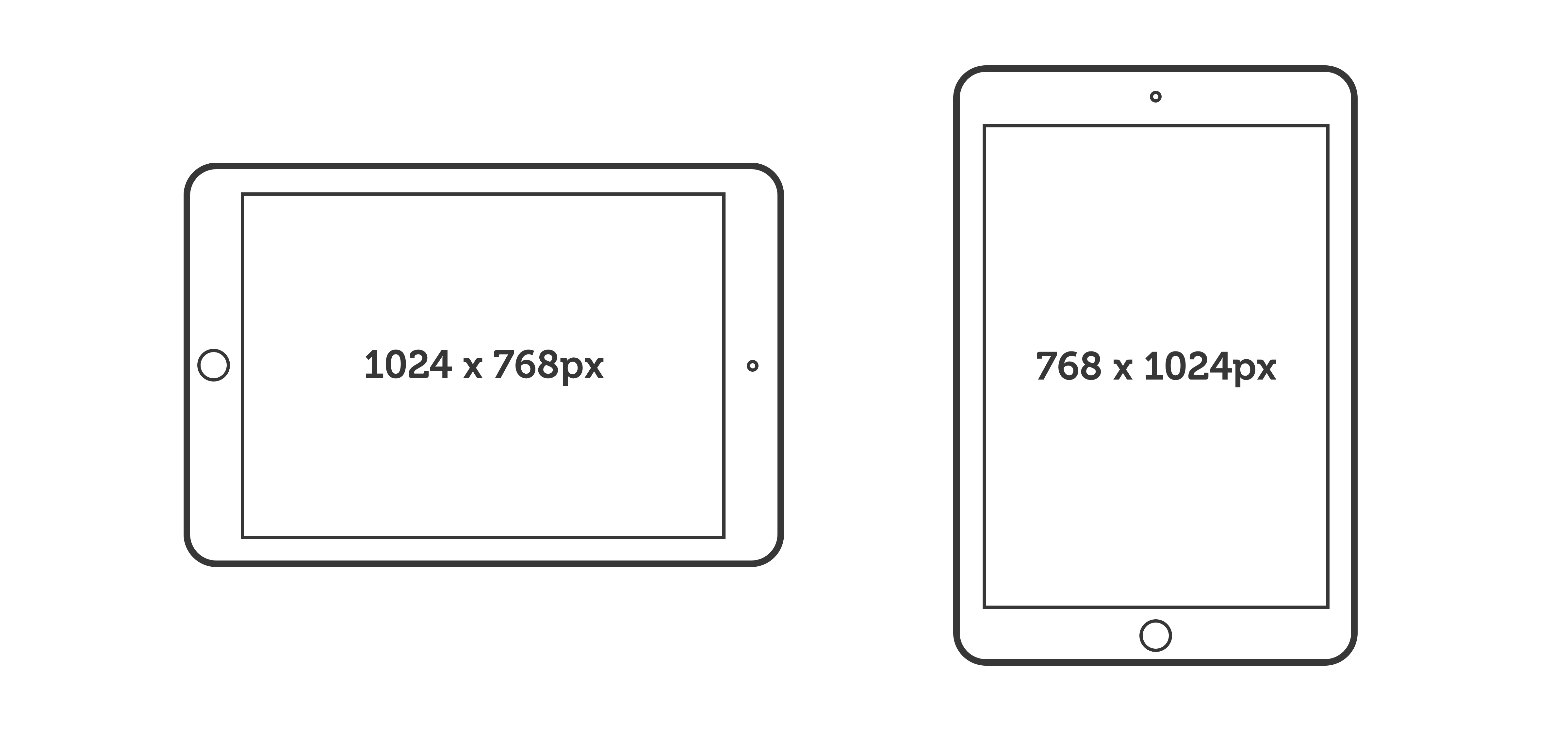 Landscape and Portrait Orientation diagram