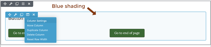 Column scope for the Heading module